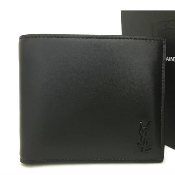 Saint Laurent Other - 🧩Saint Laurent Black Leather Cassandra Leather Bifold Wallet + YSL Box